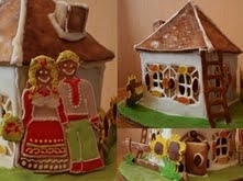 Мастер-класс по строительству украинской пряничной хаты.